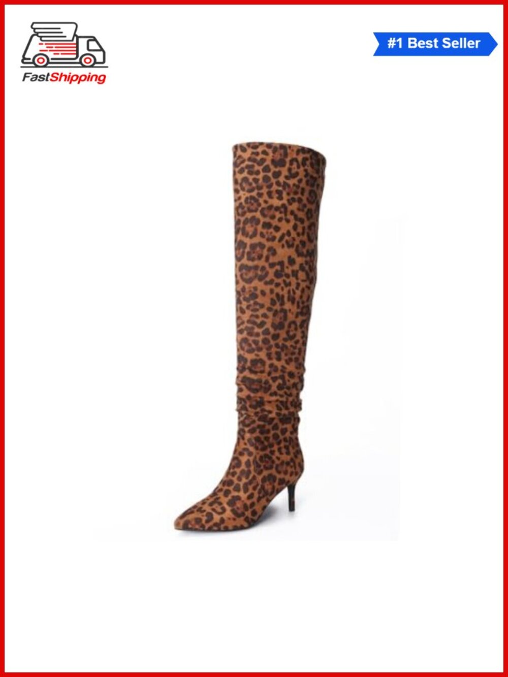 Pointed Toe Stiletto High Heel Over the Knee Boots Faux Leather